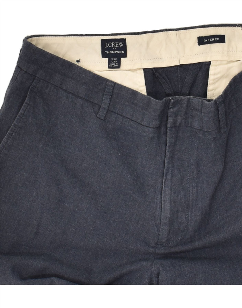 J. CREW Mens Thompson Tapered Chino Trousers W32 L28 Navy Blue Cotton | Vintage J. Crew | Thrift | Second-Hand J. Crew | Used Clothing | Messina Hembry 