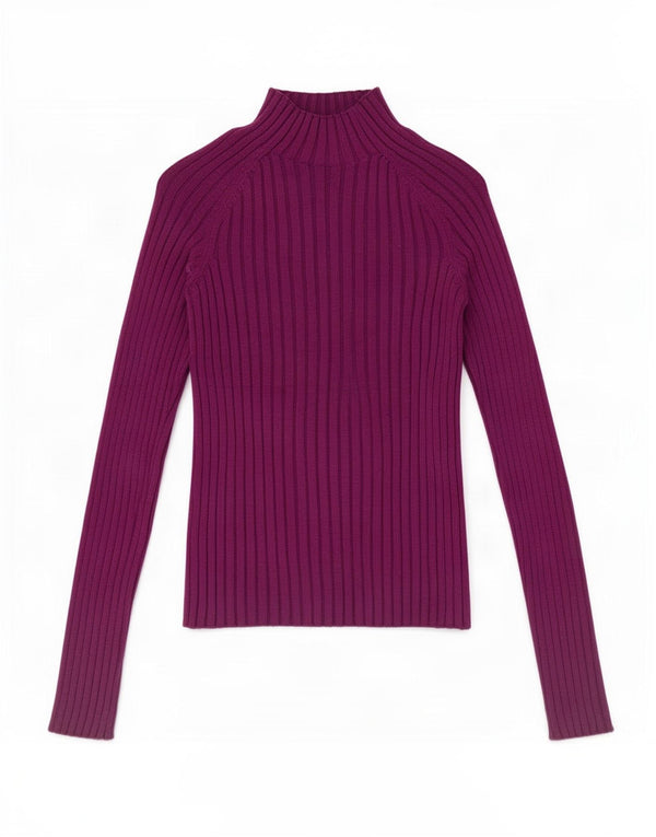 Zara Womens Top Long Sleeve UK 8 Small Purple Viscose