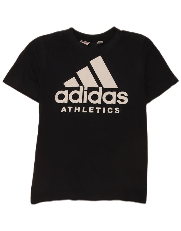 Adidas Womens Graphic T-Shirt Top UK 8 Small Navy Blue Sports