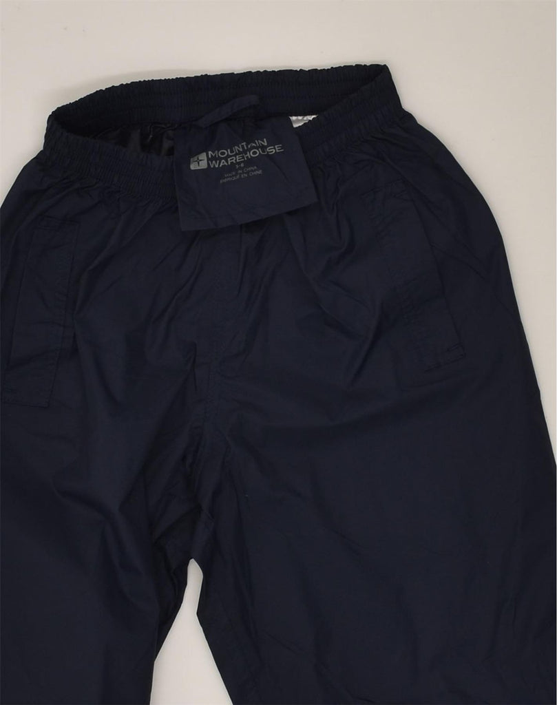 MOUNTAIN WAREHOUSE Boys Windbreaker Trousers 5-6 Years Navy Blue Nylon | Vintage Mountain Warehouse | Thrift | Second-Hand Mountain Warehouse | Used Clothing | Messina Hembry 