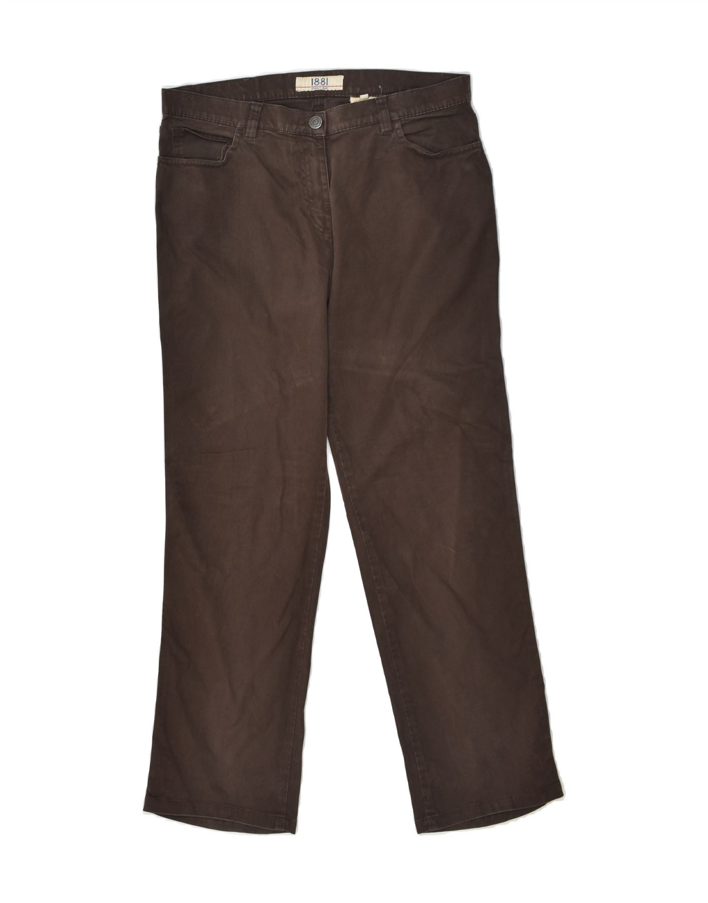 CERRUTI 1881 Pantalon Droit Casual Homme W30 L27 Marron Coton