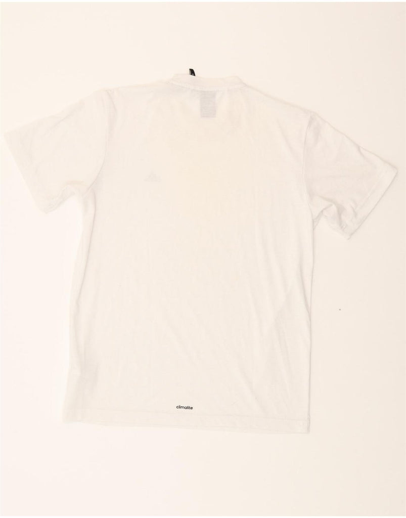 ADIDAS Mens Climalite T-Shirt Top Medium White Polyester Vintage Adidas and Second-Hand Adidas from Messina Hembry 