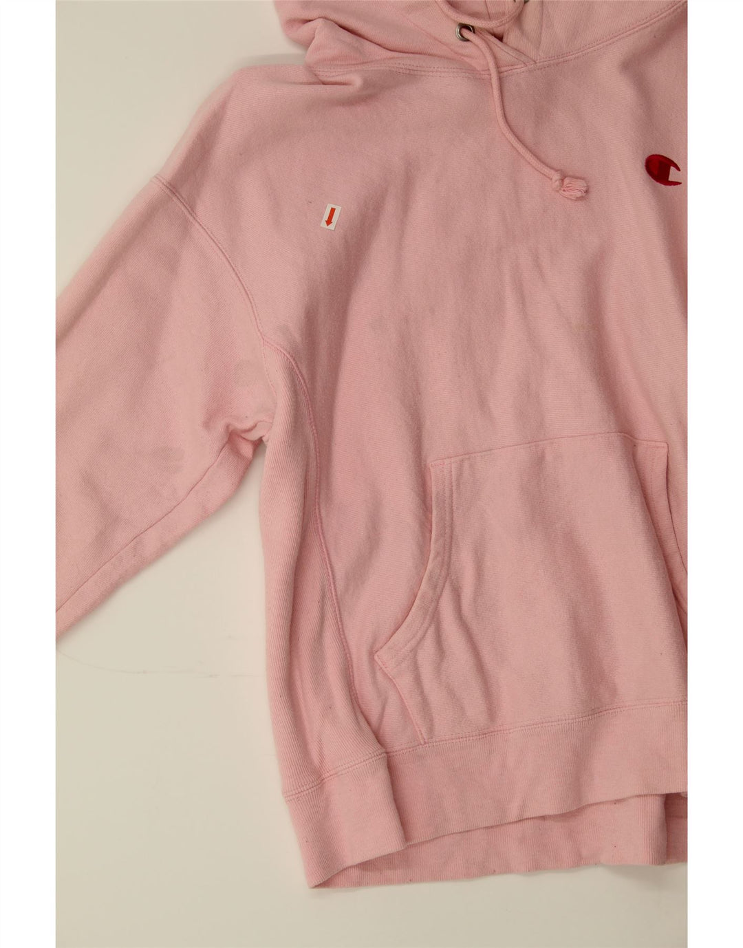 CHAMPION Womens Hoodie Jumper UK 14 Medium Pink Cotton Vintage Champion and Second-Hand Champion from Messina Hembry 
