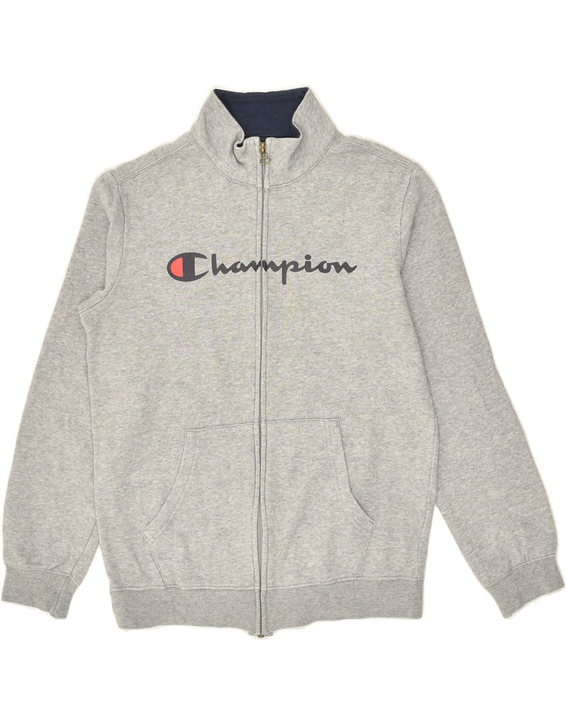CHAMPION Boys Graphic Tracksuit Top Jacket 11-12 Years Large  Grey Cotton | Vintage Champion | Thrift | Second-Hand Champion | Used Clothing | Messina Hembry 