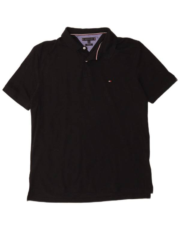 Tommy Hilfiger Mens Regular Fit Polo Shirt 2XL Black Cotton