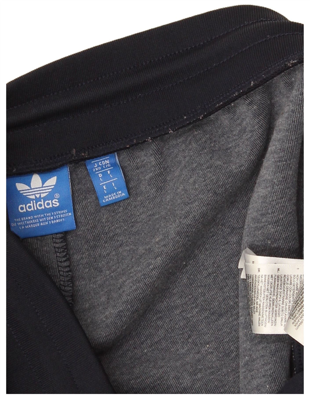 Adidas Mens Graphic Tracksuit Trousers Joggers Large  Navy Blue Polyester