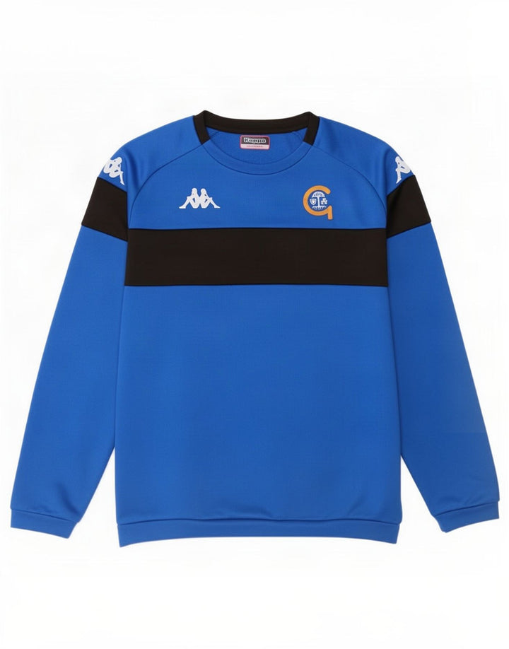 Kappa Mens Graphic Sweatshirt Jumper 2XL Blue Colourblock Polyester
