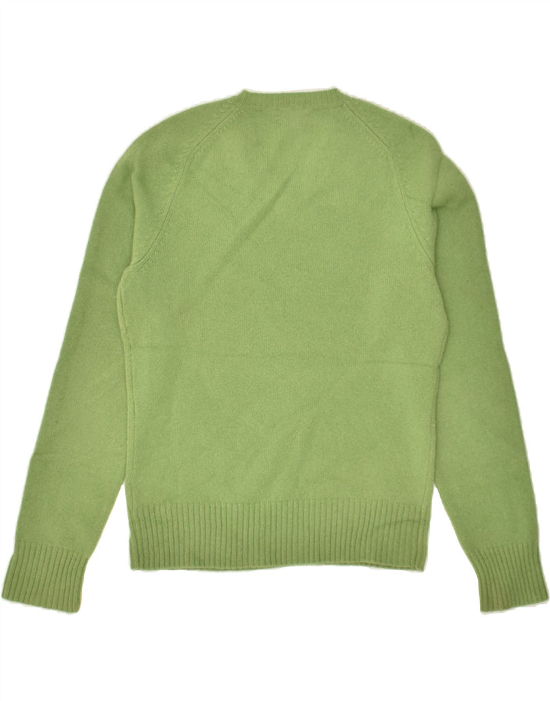 J. CREW Womens V-Neck Jumper Sweater UK 14 Medium Green Argyle/Diamond | Vintage J. Crew | Thrift | Second-Hand J. Crew | Used Clothing | Messina Hembry 