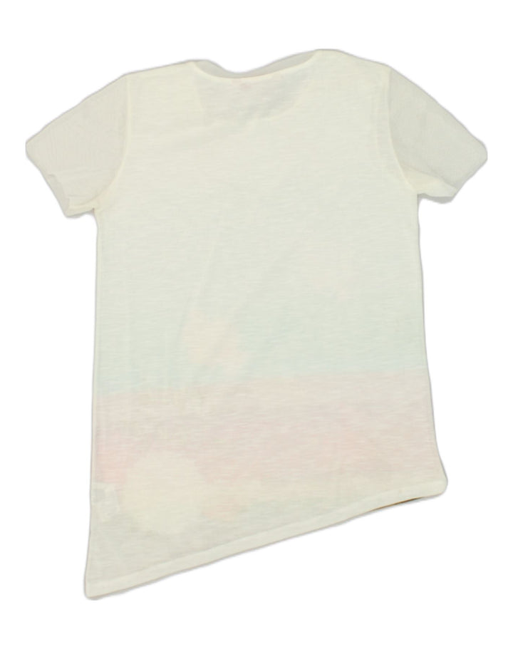 DESIGUAL Womens Asymmetric Blouse Top UK 10 Small White Polyester | Vintage Desigual | Thrift | Second-Hand Desigual | Used Clothing | Messina Hembry 