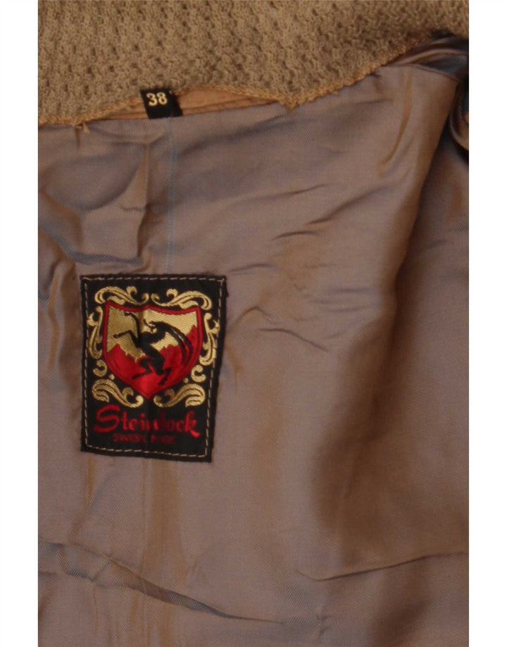 Steinbock Womens Suede Jacket EU 38 Medium Beige