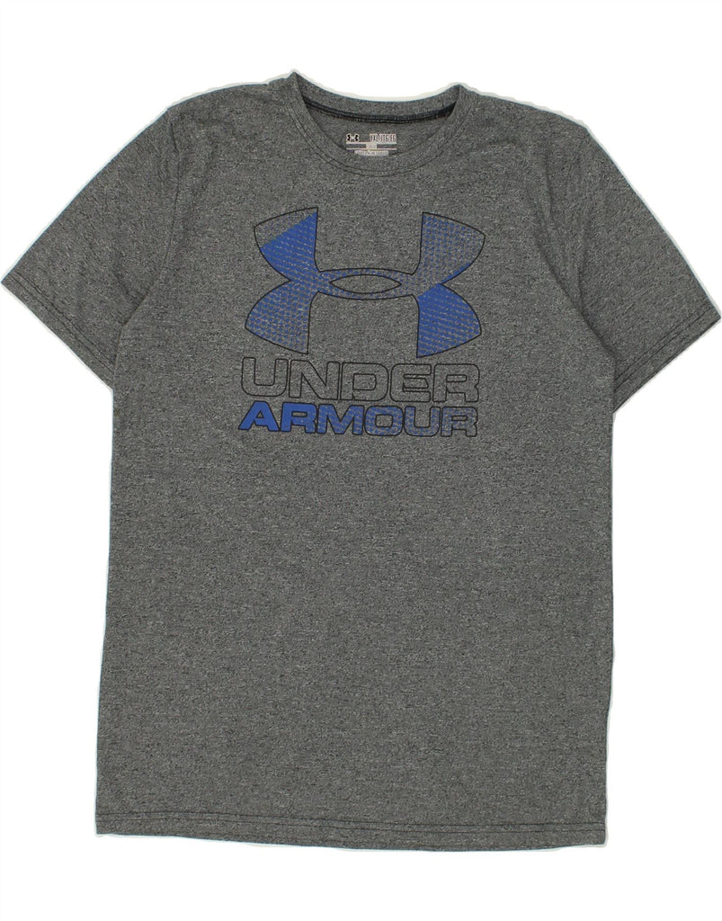 UNDER ARMOUR Boys Heat Gear Graphic T-Shirt Top 15-16 Years XL Grey | Vintage Under Armour | Thrift | Second-Hand Under Armour | Used Clothing | Messina Hembry 