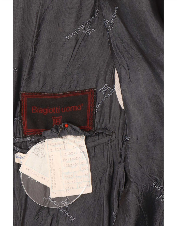 Biagiotti Mens 2 Button Blazer Jacket IT 50 Large Grey Wool
