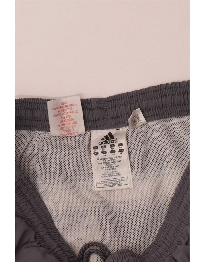 Adidas Boys Swimming Shorts 15-16 Years Grey Colourblock Polyester