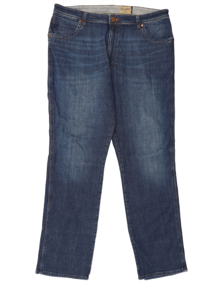 Wrangler Mens Texas Straight Jeans W40 L34 Blue Cotton