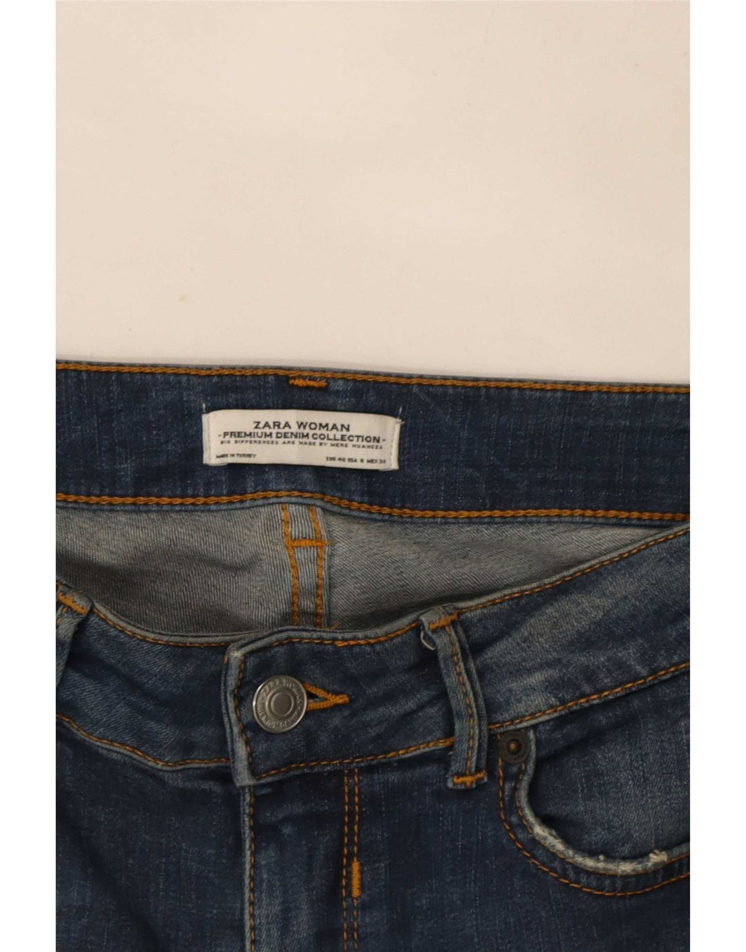 Zara Womens Distressed Skinny Jeans EU 40 Medium W30 L27 Blue