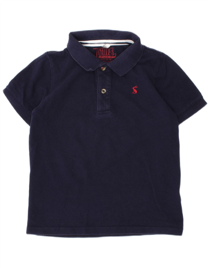 Joules Boys Polo Shirt 7-8 Years Navy Blue Cotton