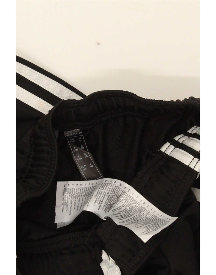 Adidas Boys Tracksuit Trousers Joggers 9-10 Years Black Polyester