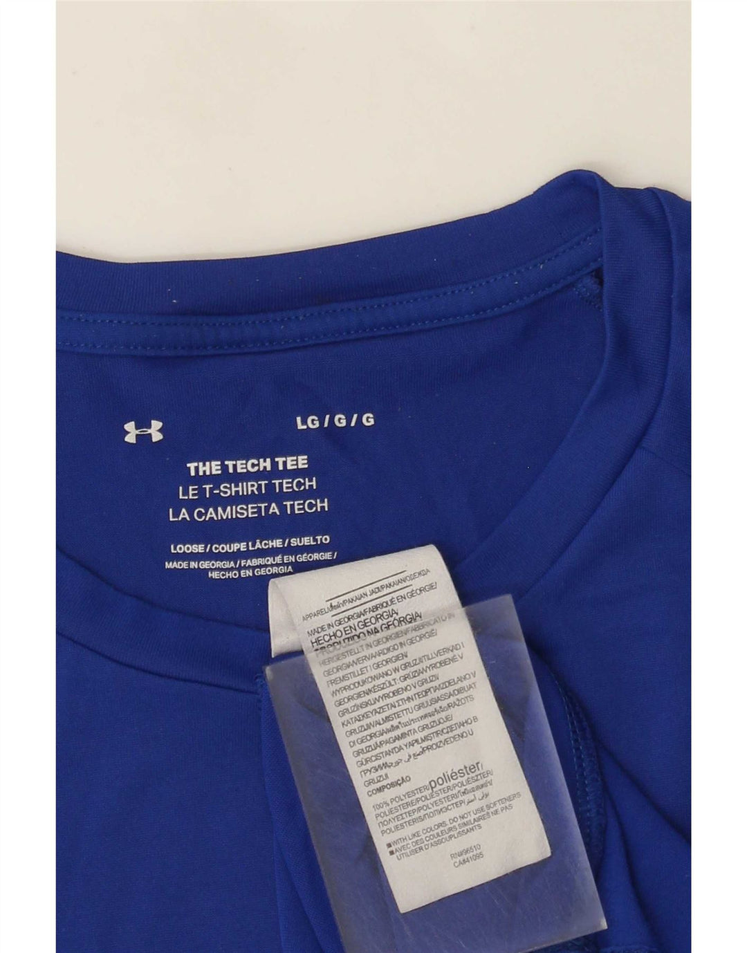 Under Armour Mens T-Shirt Top Large Blue Polyester