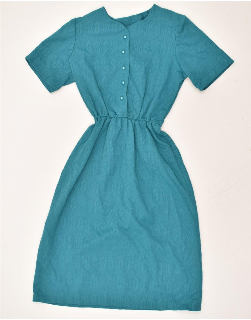 VINTAGE Womens A-Line Dress UK 14 Large Blue | Vintage Vintage | Thrift | Second-Hand Vintage | Used Clothing | Messina Hembry 