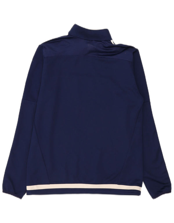 Adidas Boys Climacool Zip Neck Pullover Tracksuit Top 13-14 Years Navy Blue