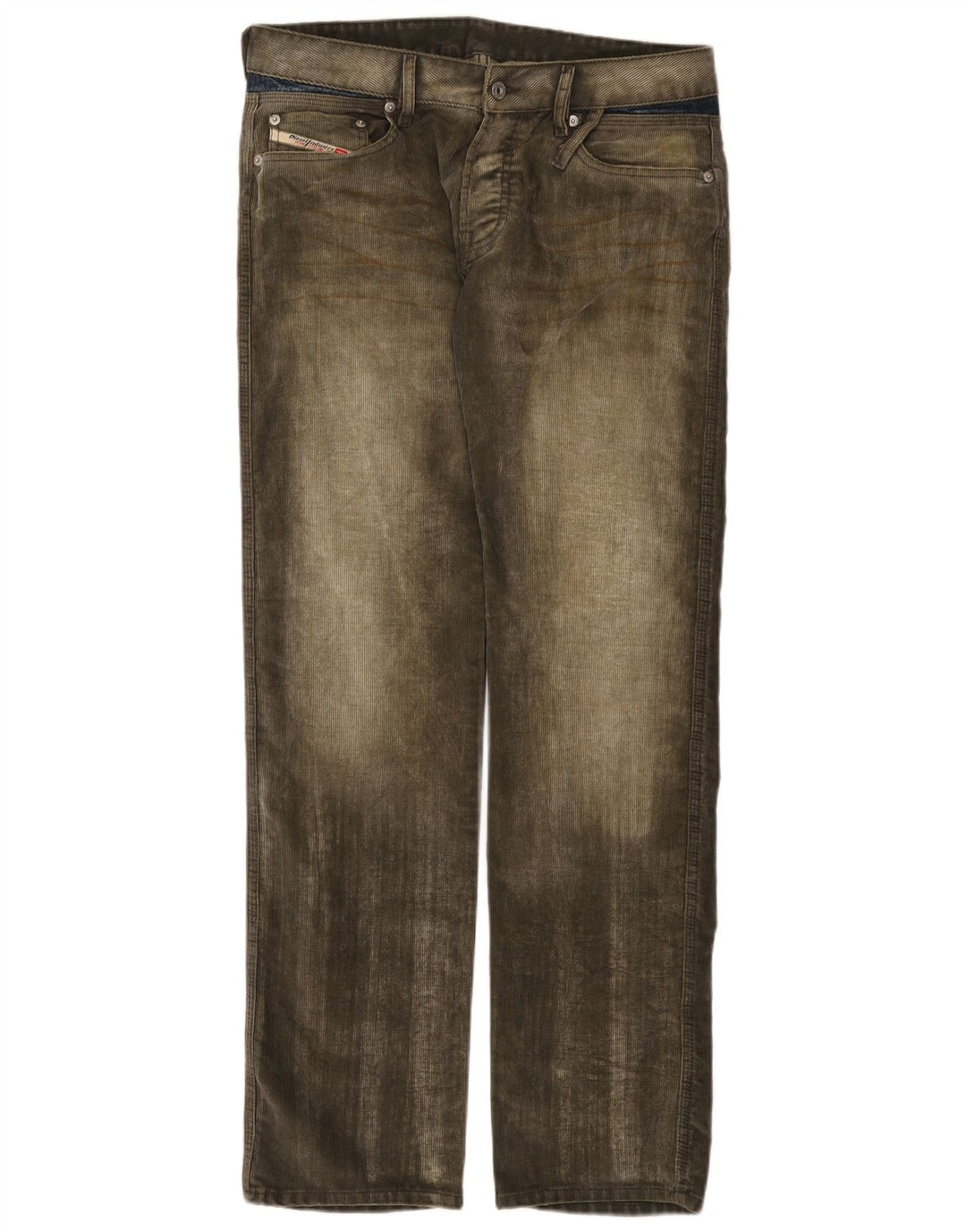 Diesel Womens Straight Jeans W32 L32 Khaki Polyester