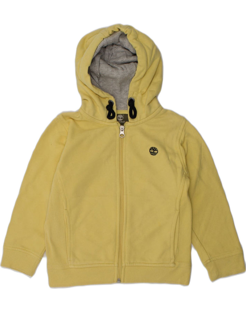 TIMBERLAND Girls Zip Hoodie Sweater 3-4 Years Yellow Cotton | Vintage Timberland | Thrift | Second-Hand Timberland | Used Clothing | Messina Hembry 