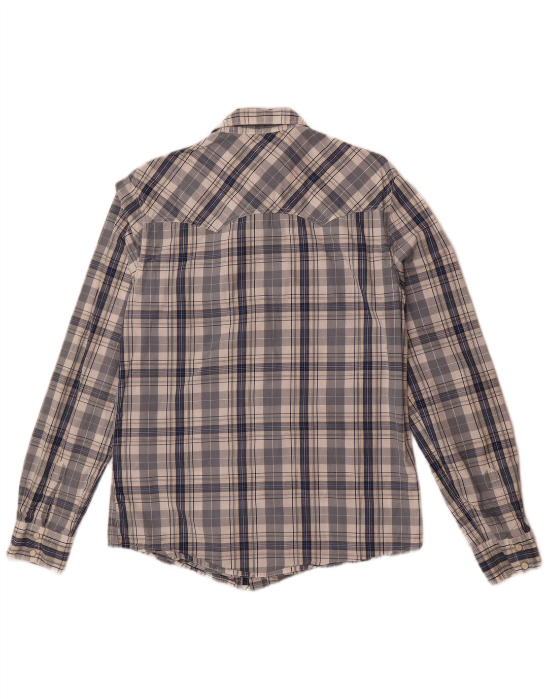 Levi's Mens Modern Fit Shirt Medium Navy Blue Check Cotton