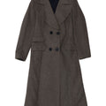 Vintage Womens Double Breasted Coat UK 10 Small Grey Wool