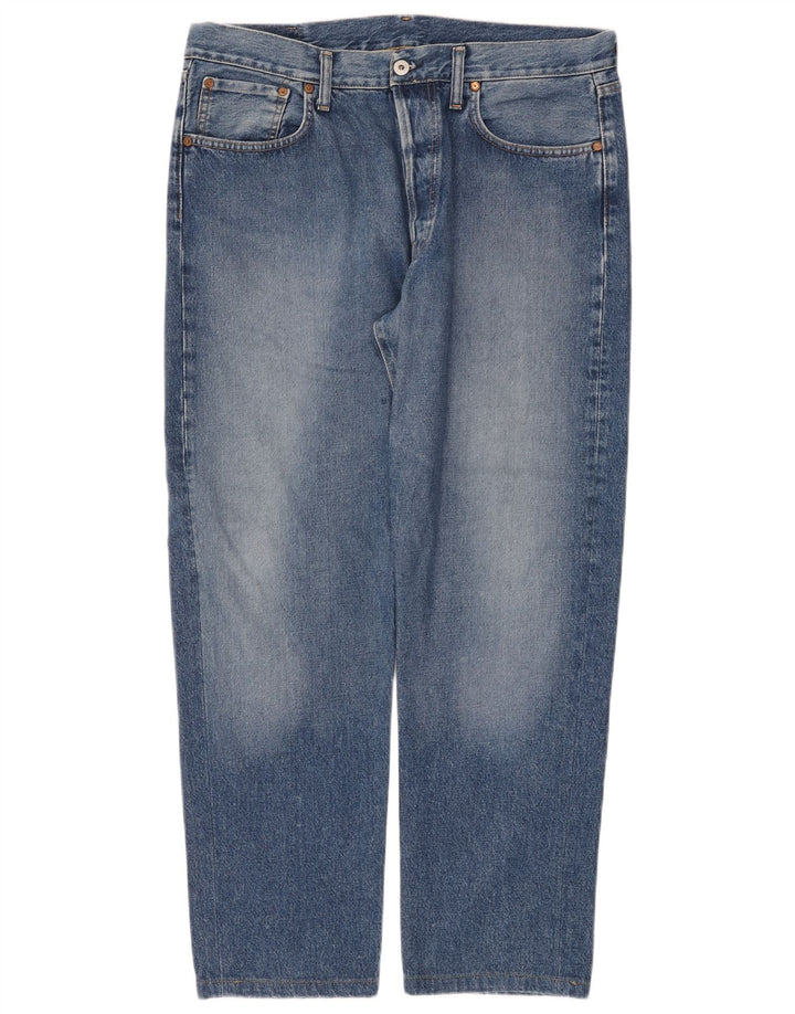 Replay Mens Straight Jeans W38 L30 Blue Cotton