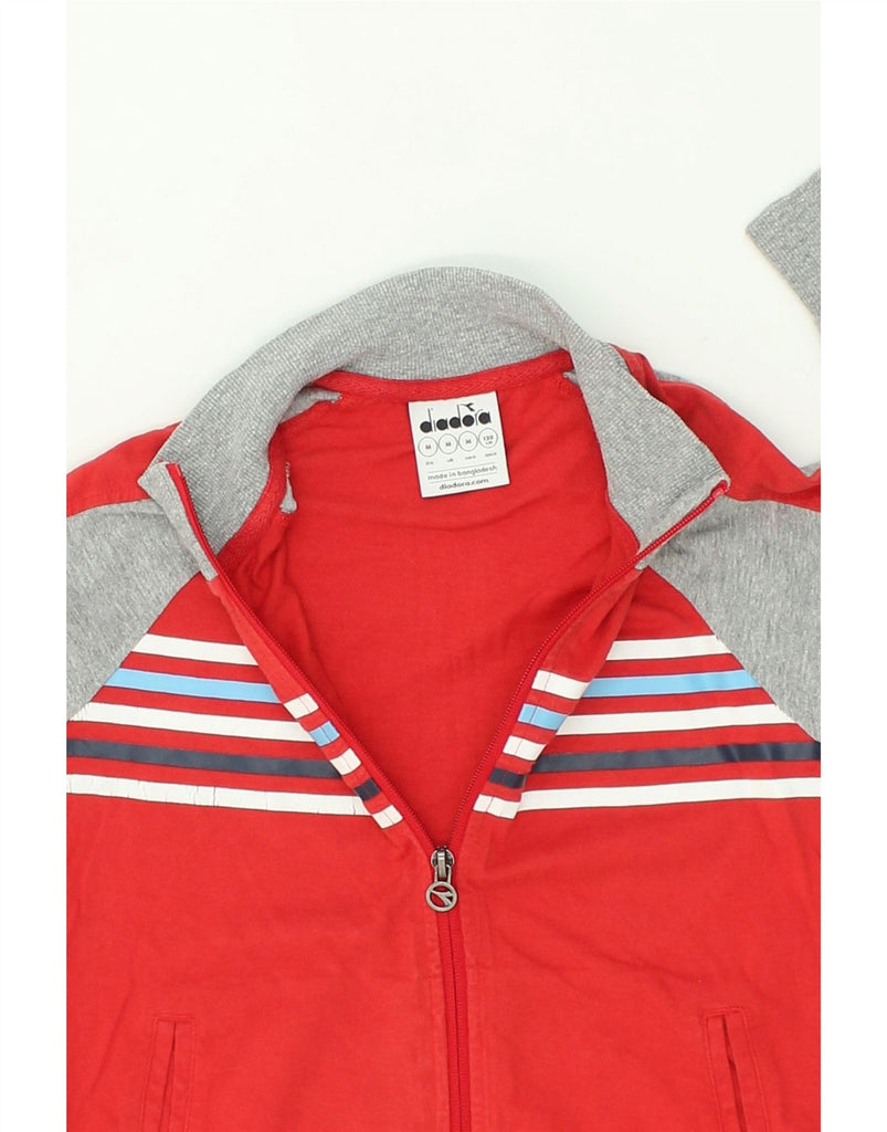 DIADORA Boys Tracksuit Top Jacket 11-12 Years Medium Red Colourblock | Vintage Diadora | Thrift | Second-Hand Diadora | Used Clothing | Messina Hembry 