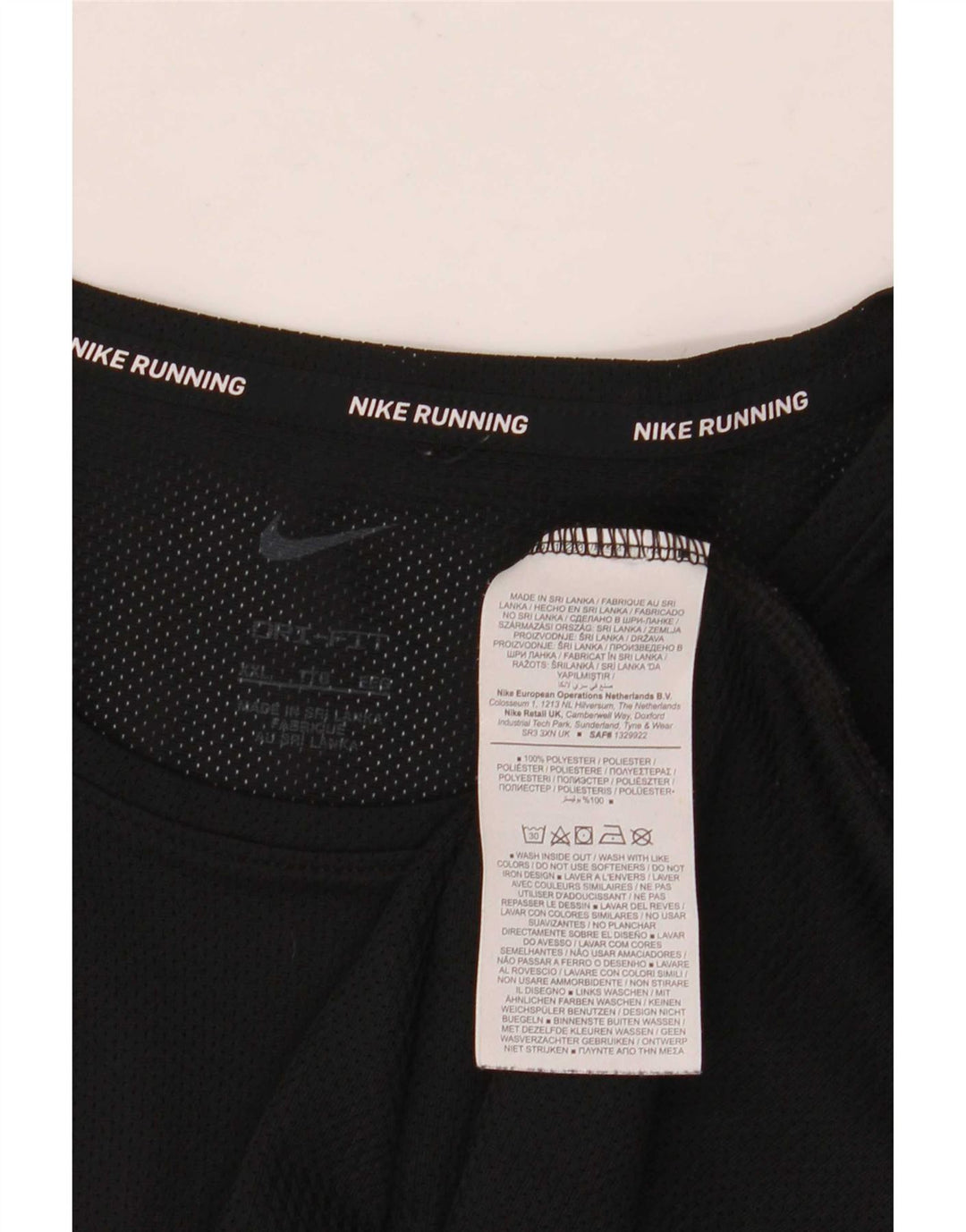 Nike Mens Dri Fit T-Shirt Top 2XL Black Polyester