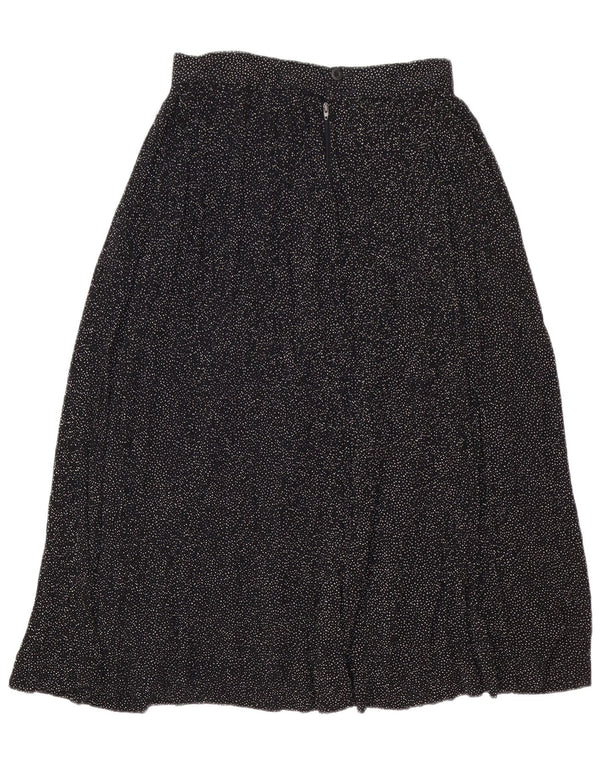 Lemon Womens Midi Skirt IT 44 Medium W30 Black Spotted Viscose