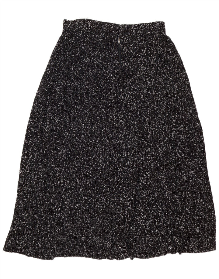 Lemon Womens Midi Skirt IT 44 Medium W30 Black Spotted Viscose