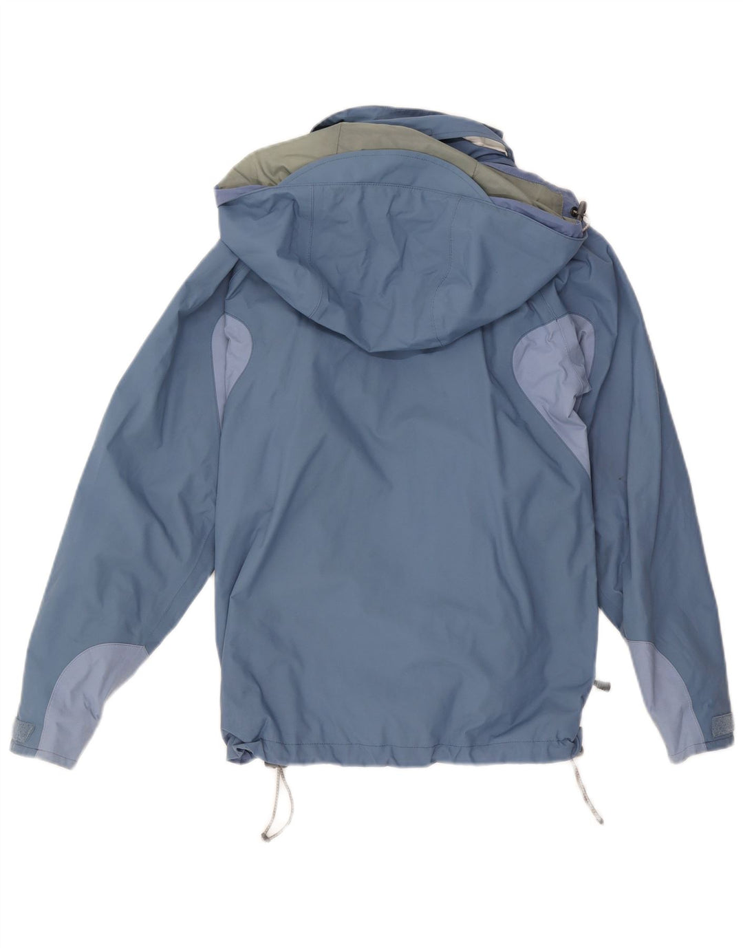 BERGHAUS Womens Hooded Rain Jacket UK 10 Small Blue Colourblock Nylon