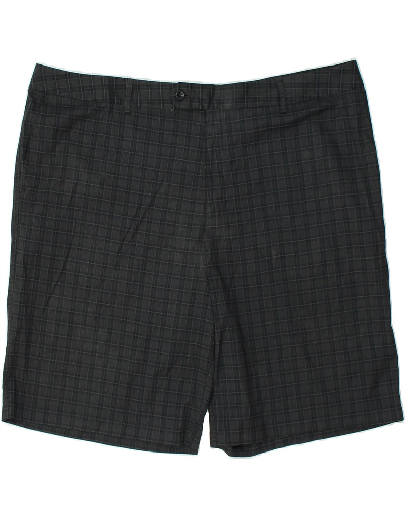 UNDER ARMOUR Mens Chino Shorts W46 3XL Black Check Polyester | Vintage Under Armour | Thrift | Second-Hand Under Armour | Used Clothing | Messina Hembry 