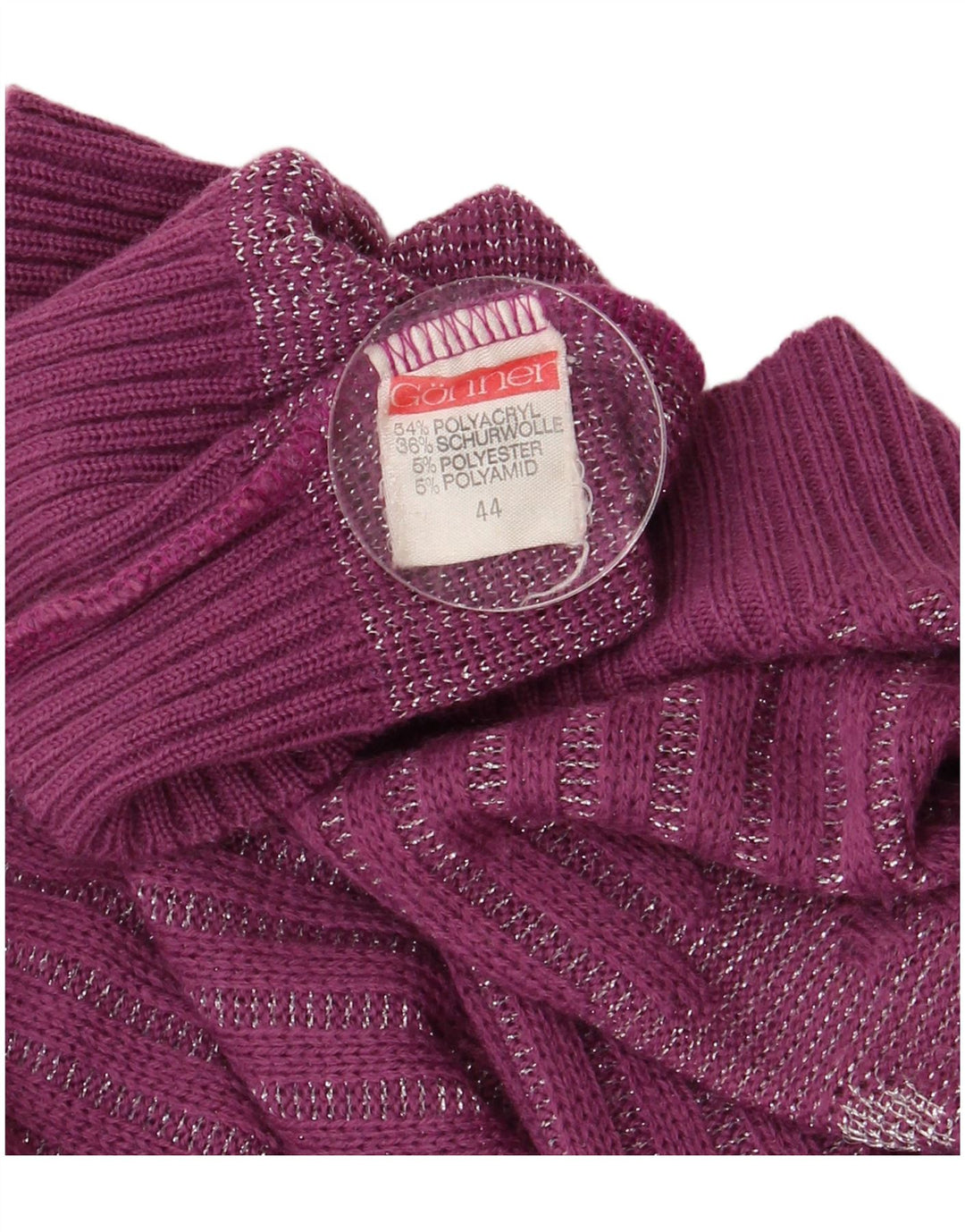 Vintage Womens V-Neck Jumper Sweater IT 44 Medium Purple Acrylic