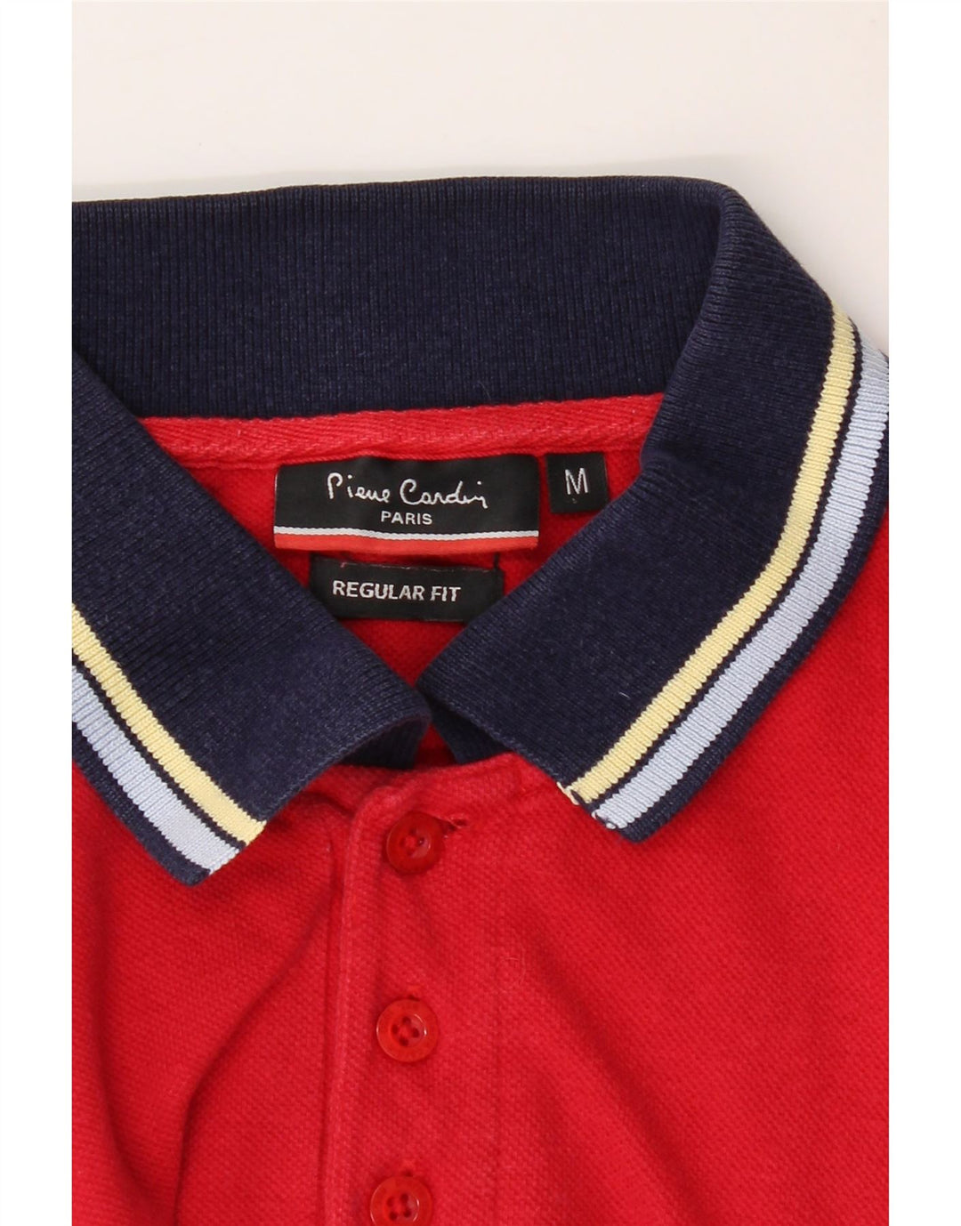 PIERRE CARDIN Mens Regular Fit Polo Shirt Medium Red Cotton Vintage Pierre Cardin and Second-Hand Pierre Cardin from Messina Hembry 