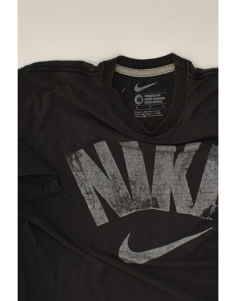 NIKE Mens Standard Fit Graphic T-Shirt Top Medium Black | Vintage Nike | Thrift | Second-Hand Nike | Used Clothing | Messina Hembry 