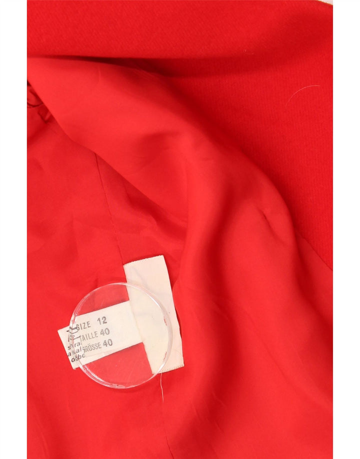 Vintage Womens Double Breasted Blazer Jacket UK 12 Medium Red