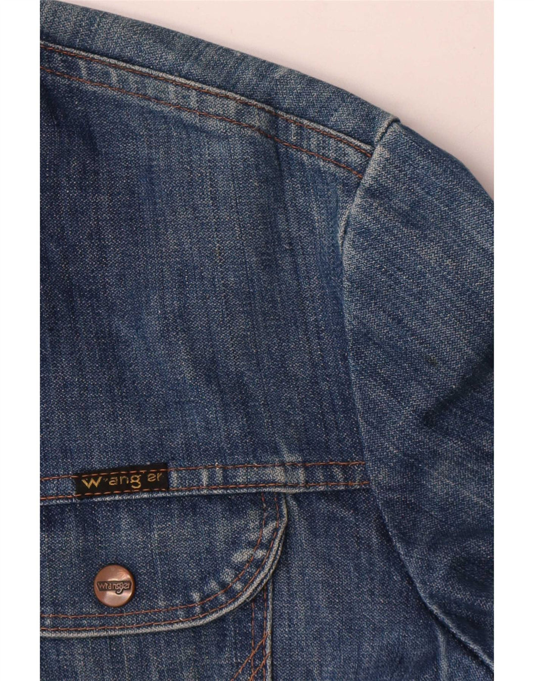 Wrangler Mens Denim Jacket UK 38 Medium Blue