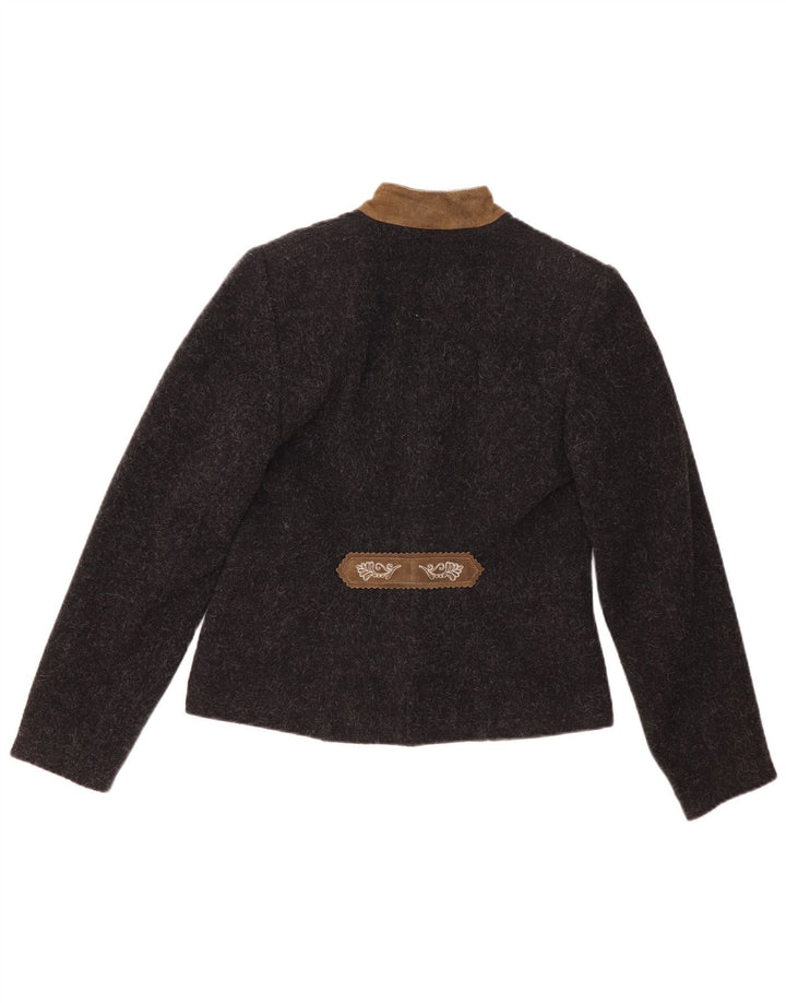 Maddox Womens 4 Button Blazer Jacket EU 38 Medium Grey Polyester