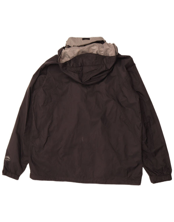 Columbia Mens Hooded Windbreaker Jacket UK 42 XL Black Nylon