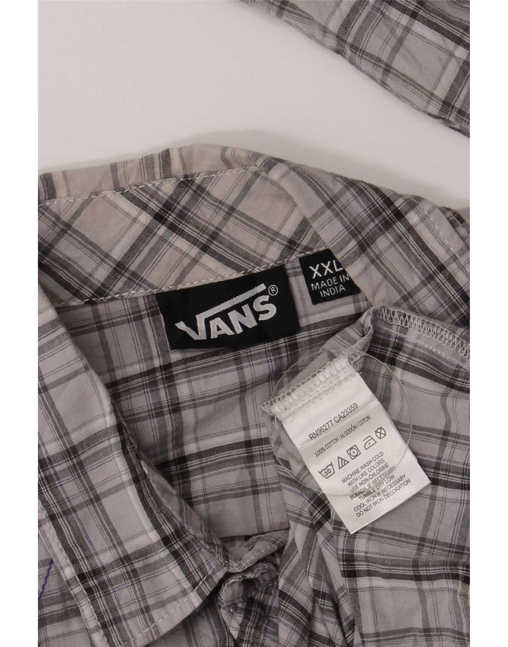 Vans Mens Shirt 2XL Grey Check Cotton