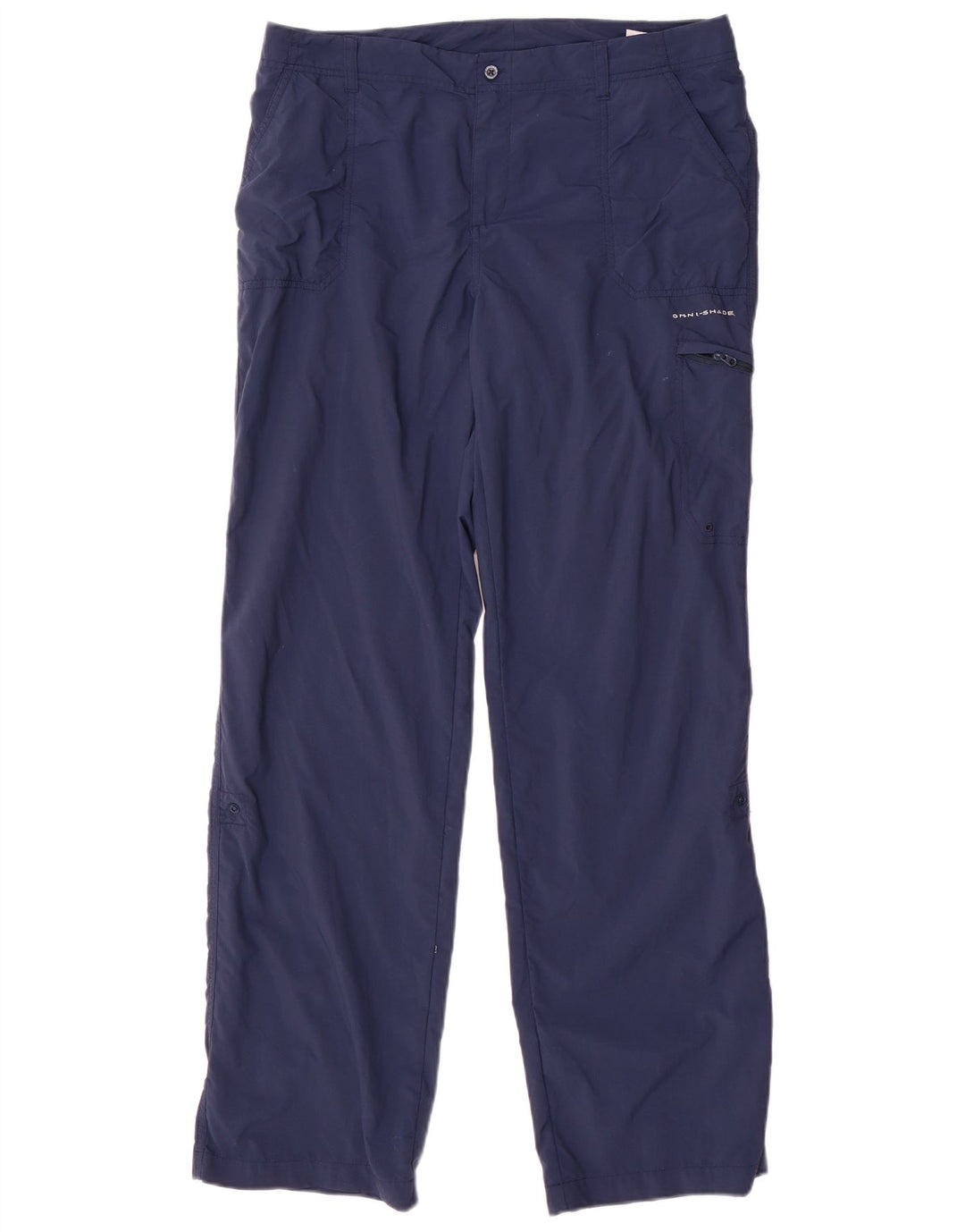 COLUMBIA Womens Omni-Shade Cargo Trousers US 12 Large W34 L32 Navy Blue