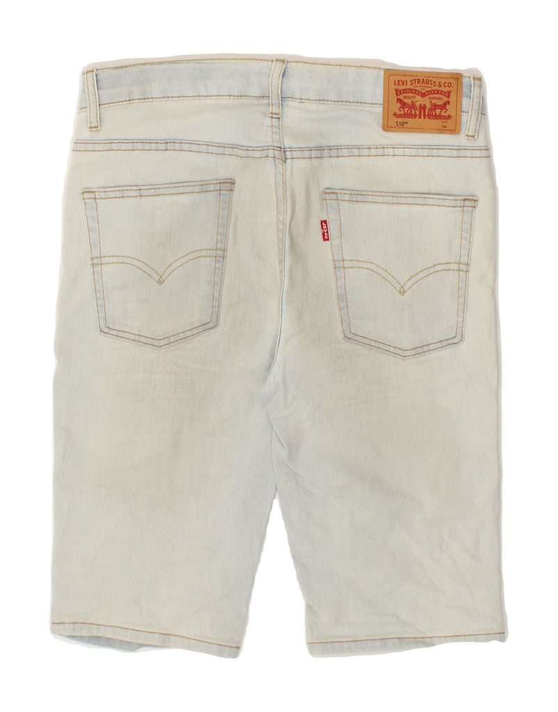LEVI'S Boys 510 Skinny Denim Shorts 15-16 Years W30 Blue Cotton Vintage Levi's and Second-Hand Levi's from Messina Hembry 