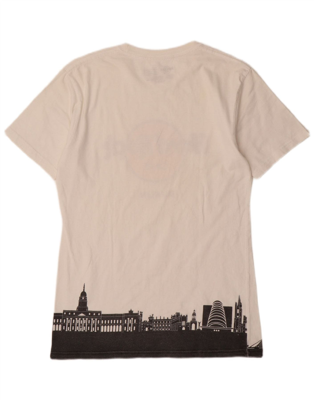 Hard Rock Cafe Mens Dublin Graphic T-Shirt Top Medium White Cotton