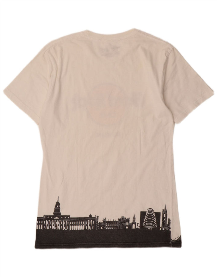 Hard Rock Cafe Mens Dublin Graphic T-Shirt Top Medium White Cotton