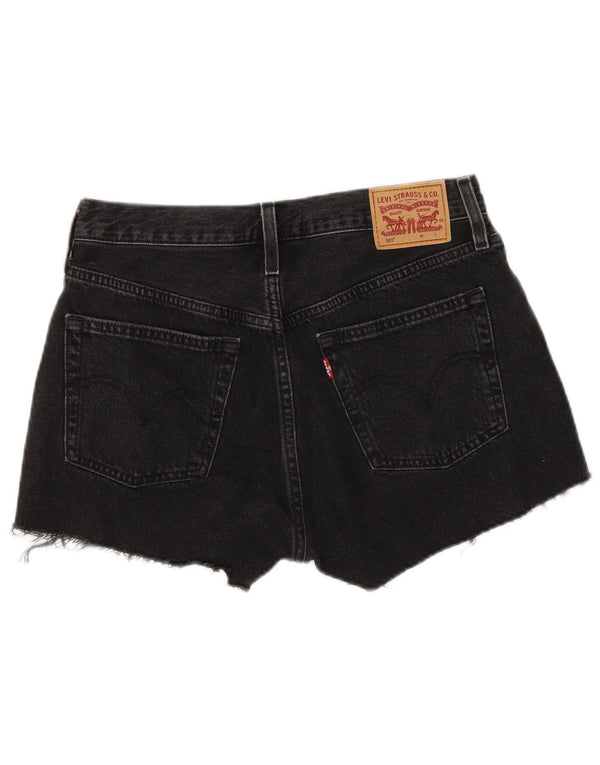 Levi's Womens 501 High Waist Denim Shorts W28 Medium Grey