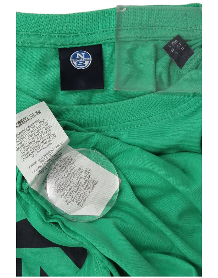 North Sails Mens Graphic T-Shirt Top Medium Green Cotton