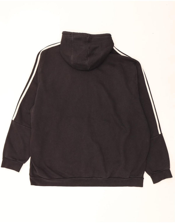 Adidas Mens Hoodie Jumper 3XL Black Cotton